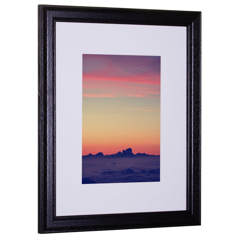 Craig Frames Wiltshire 236 Hardwood Picture Frame with Single, Displays a 13 x 19 Inch Print with The Mat or 17 x 22 Inch Without The Mat, Black, Set of 4 - Image 2